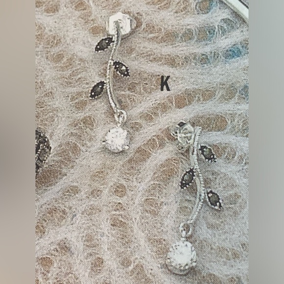 Early Silpada Rare Sterling Silver, Marcasite & CZ Floral Vine Drop Earrings - Picture 15 of 16